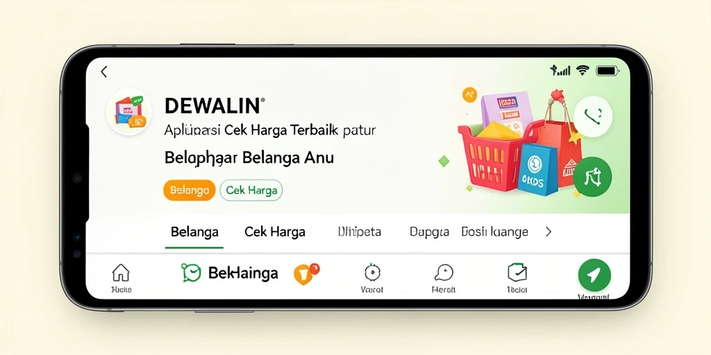 Antarmuka DEWALIN yang memudahkan perbandingan harga.