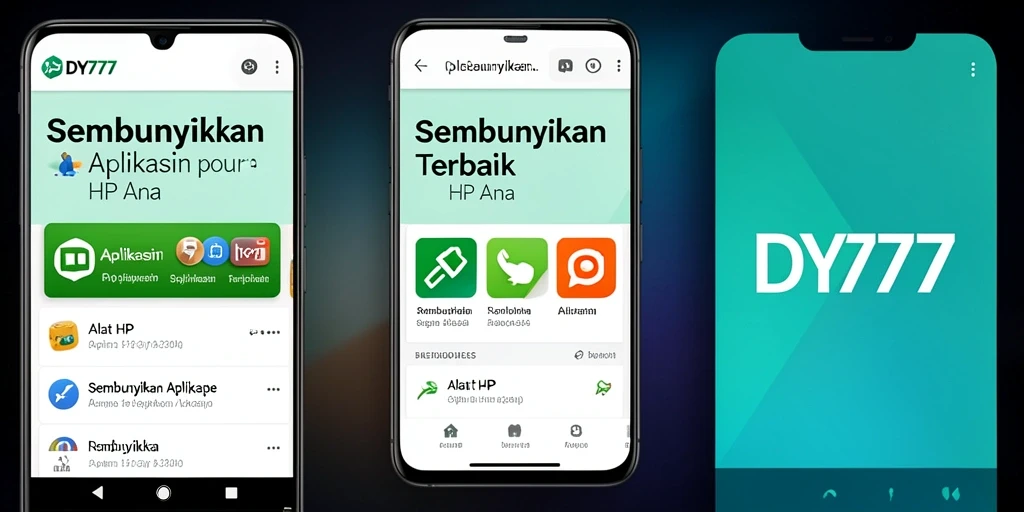 Tampilan antarmuka DY777 yang memudahkan pengguna menyembunyikan aplikasi.