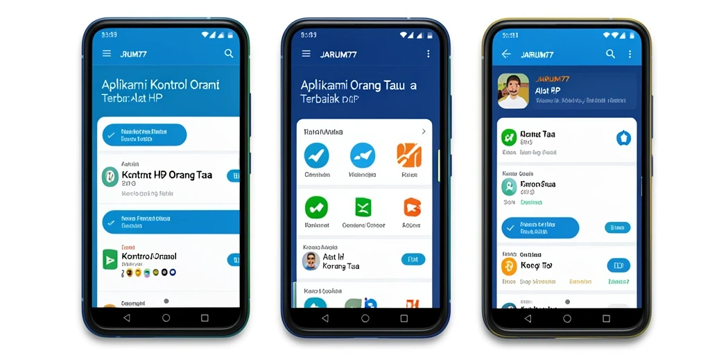 Tampilan antarmuka utama JARUM77 yang user-friendly untuk kontrol orang tua.