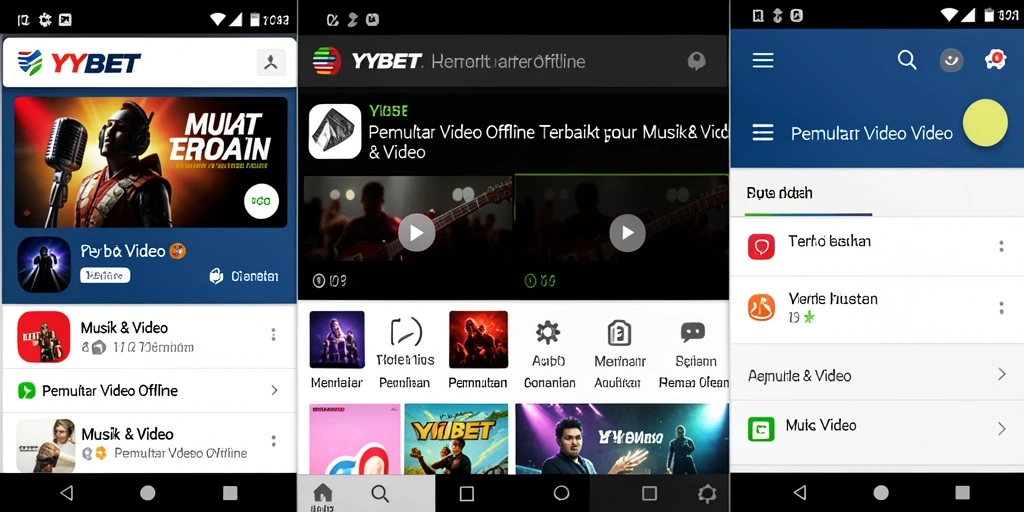 Tampilan antarmuka pengguna YYBET untuk Pemutar Video Offline.
